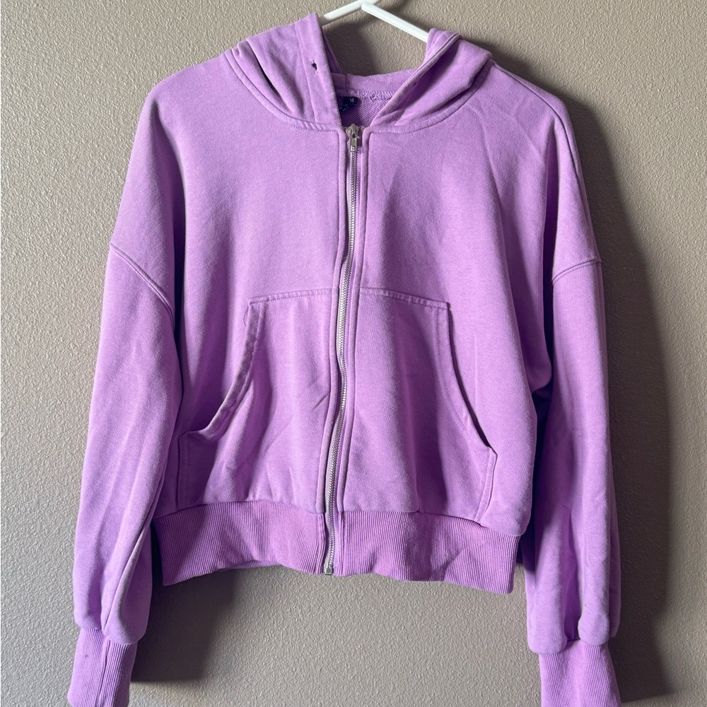 Lavender Zip-Up Hoodie